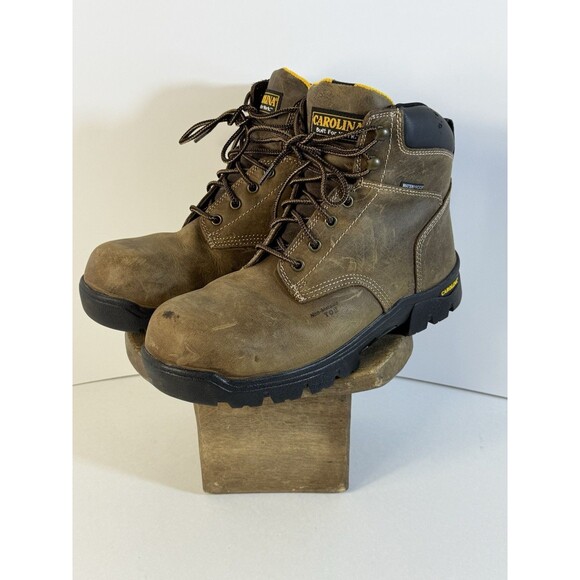 Carolina Waterproof Non Metallic Toe Work Boots CA3536 Men's Brown Size 9 D - Picture 3 of 13